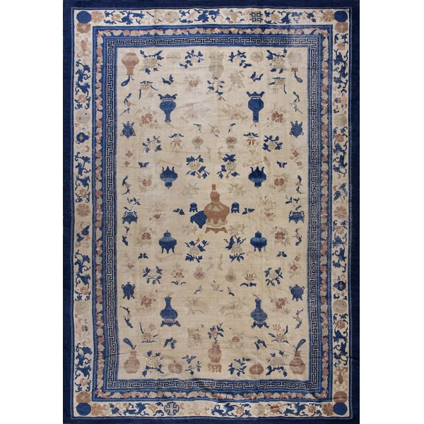 19th Century W. Chinese Ningxia Carpet